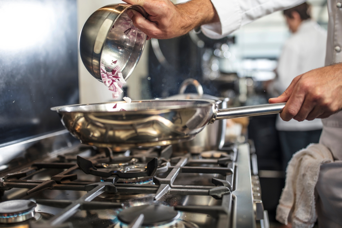 Chef preparing healthy food
