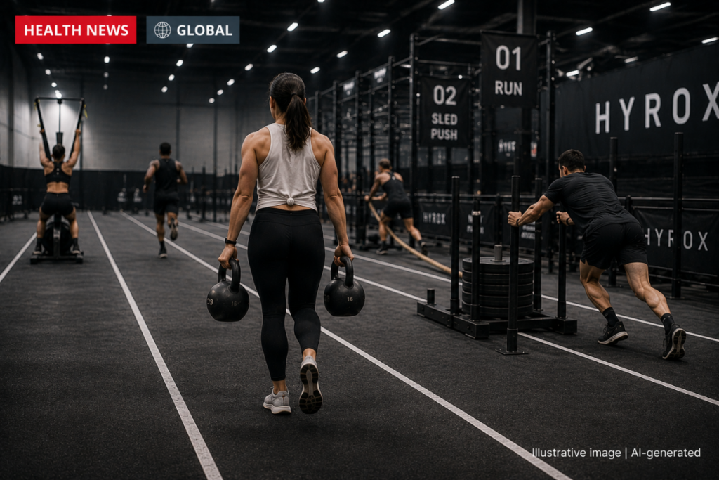 HYROX fitness race combining running and strength exercises