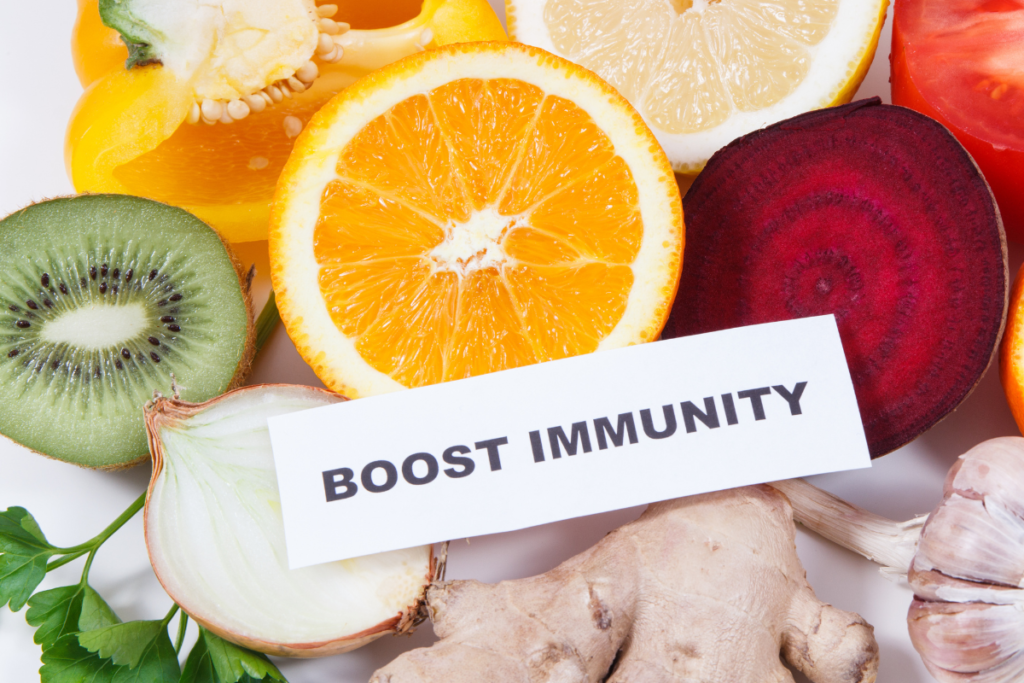 Fresh fruits and vegetables representing healthy habits that support immune health